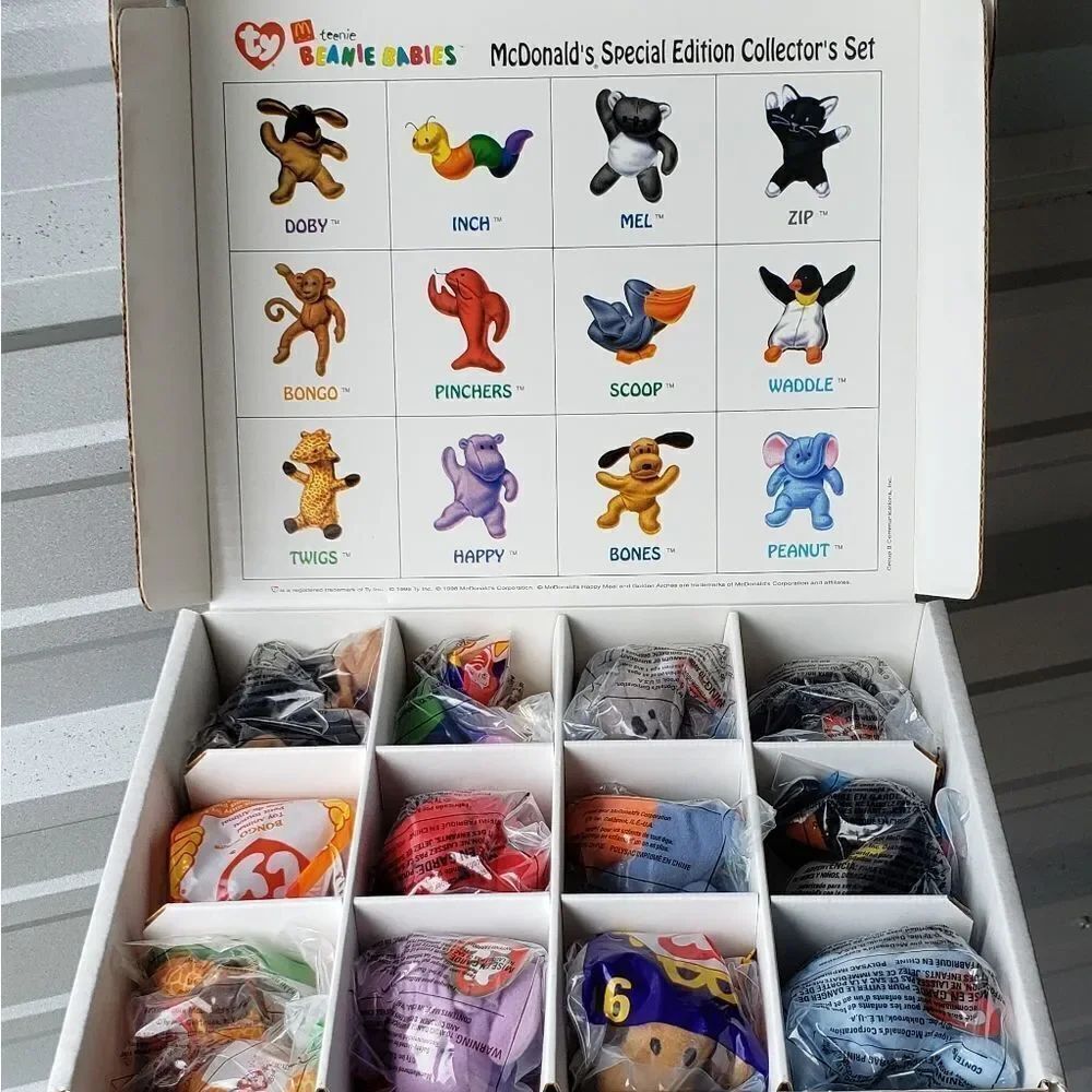 Vintage McDonald's Special Edition Collector's Set of 12 TY Teenie Beanie Babies